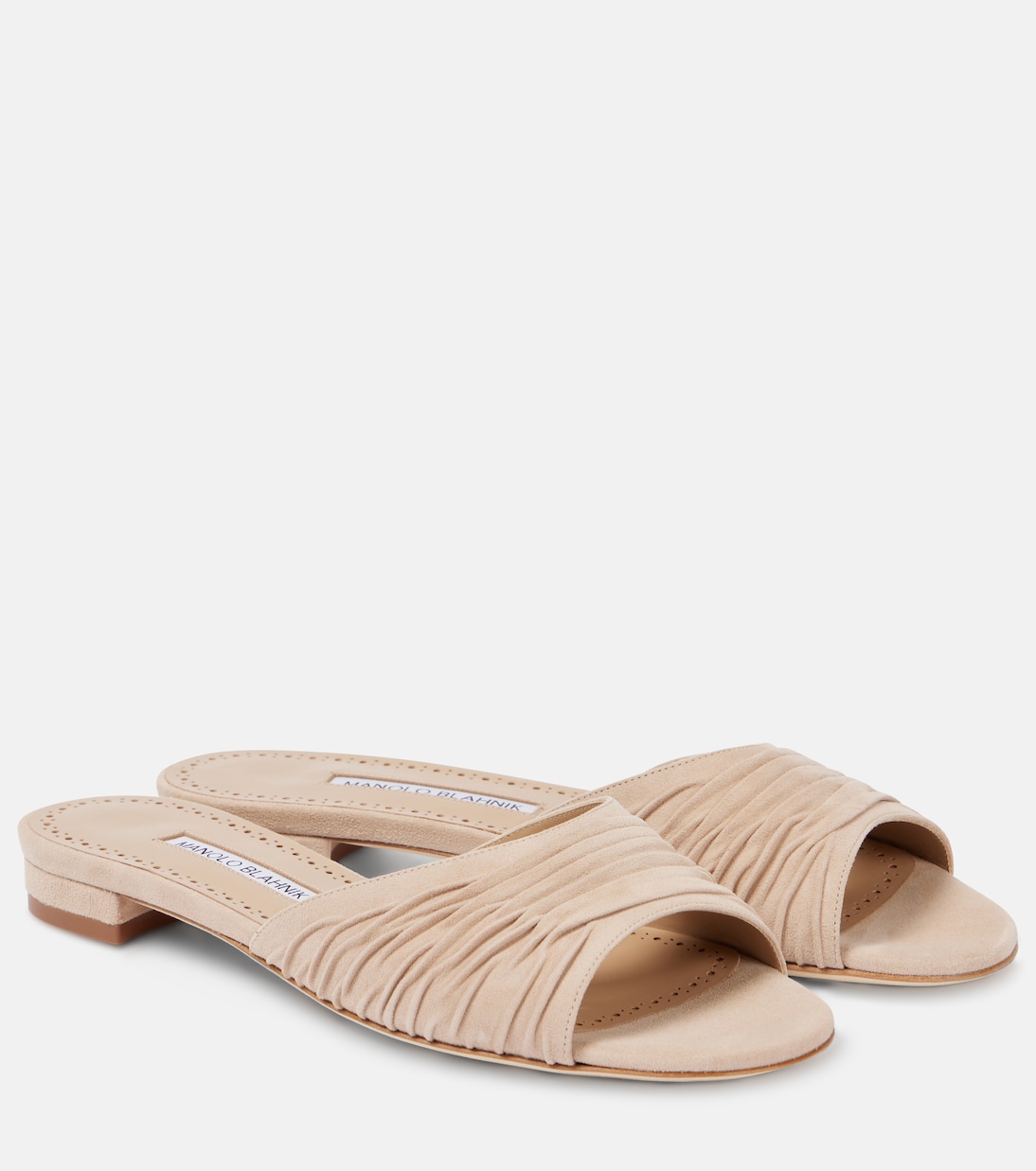 Пирюфлет 10 замшевые сандалии Manolo Blahnik, 2601 Mnud