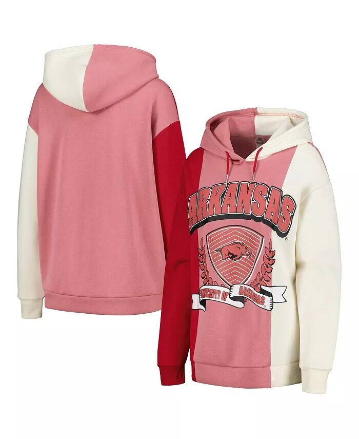 

Женская толстовка с капюшоном Cardinal Arkansas Razorbacks Hall of Fame с цветными блоками Gameday Couture