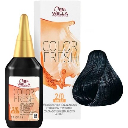 

Полуперманентная краска для волос Color Fresh № 2/0 Черный 75 мл, Wella