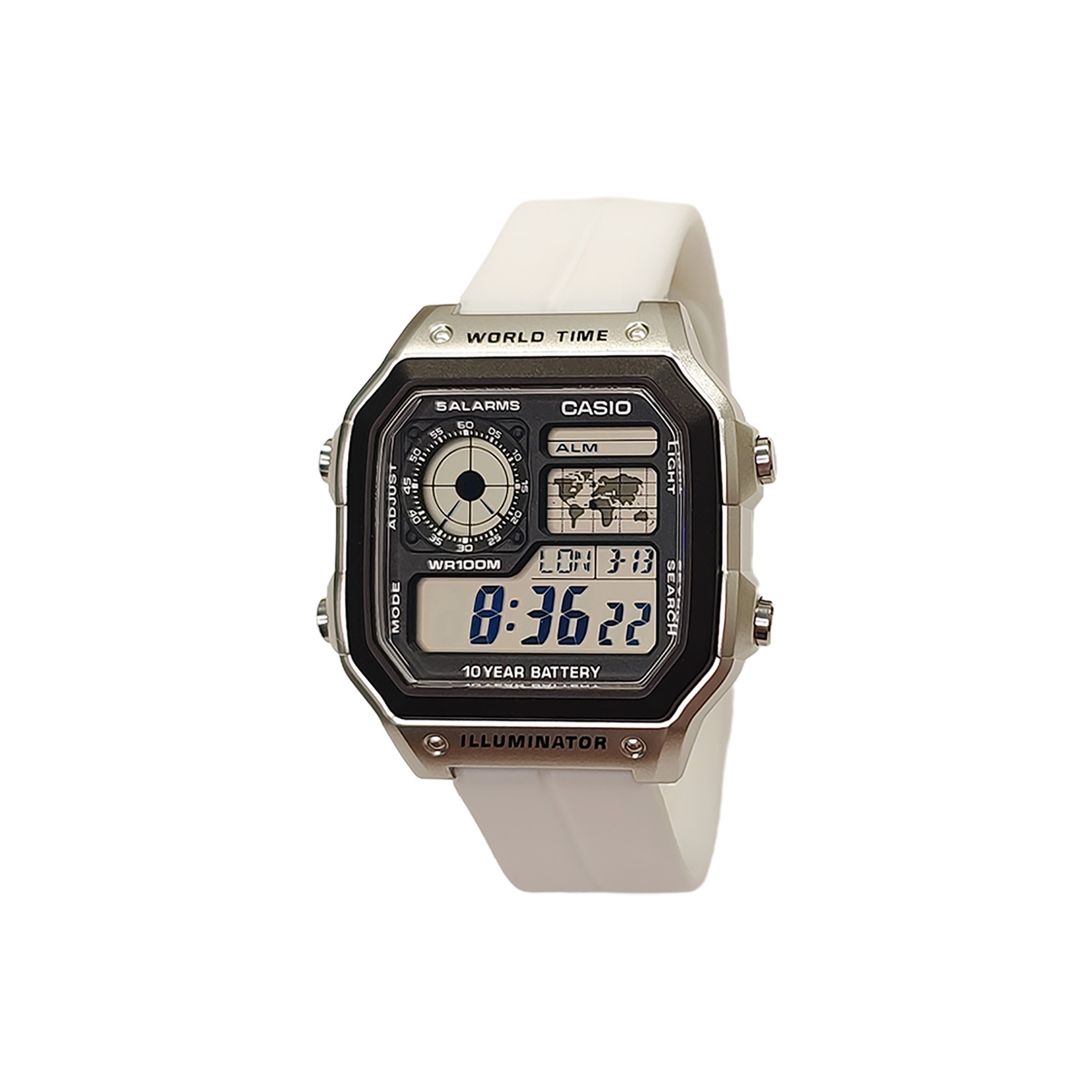 

CASIO Часы Unisex YOUTH Black Watch, Black Block Feather White