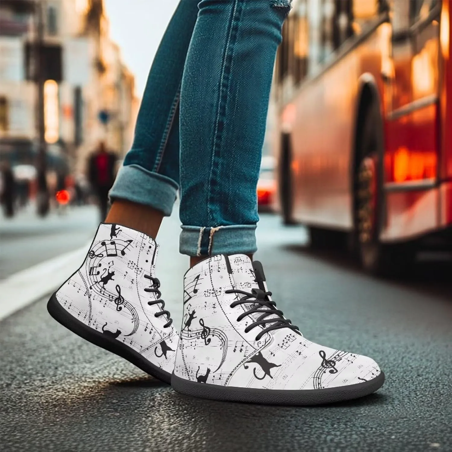 Мужские минималистичные обувные кроссовки Jeiento с музыкальной ноткой, обувь с голой стопой, ботинки с широкой носочной частью, повседневные туфли с подошвой нулевого перепада — фото 3