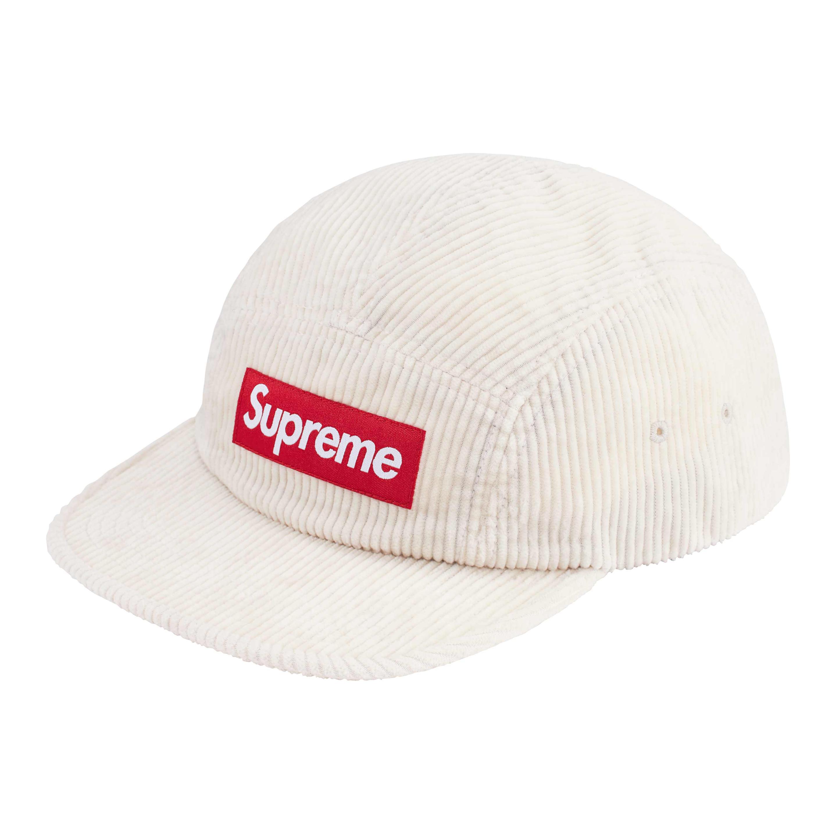 

Supreme Вельветовая кепка кемп, White