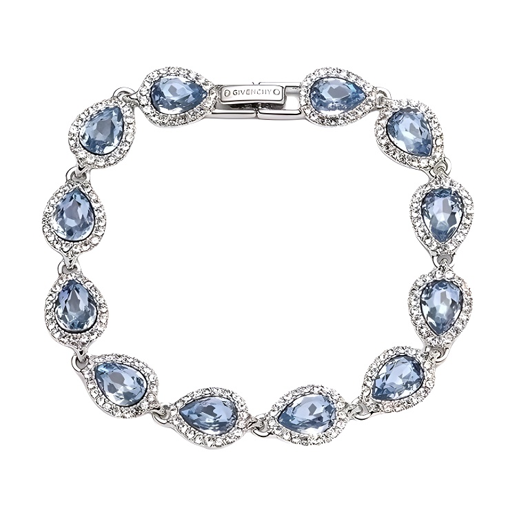 

Givenchy Цинк, латунь, стекло, кристалл браслеты Women's Silver/Blue