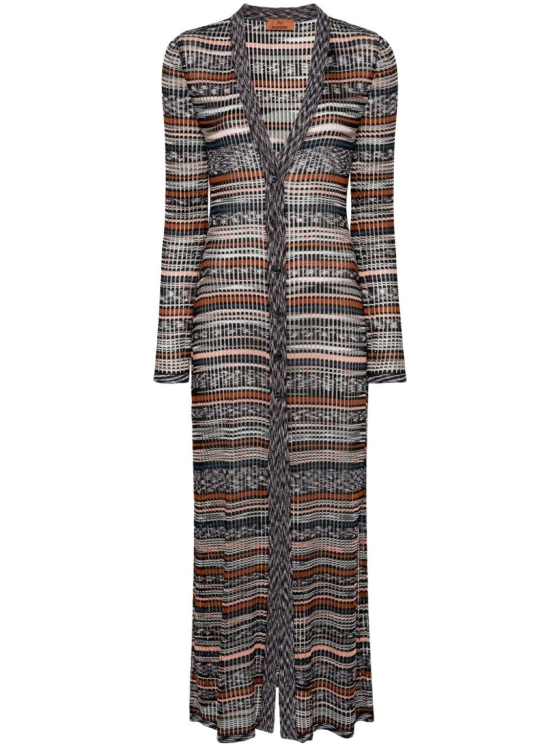 

Missoni длинный кардиган в полоску, синий