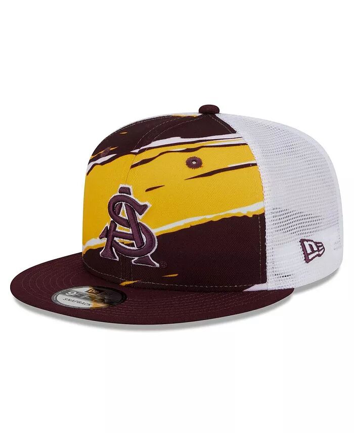 

Мужская темно-бордовая кепка Arizona State Sun Devils Tear Trucker 9FIFTY Snapback New Era, красный