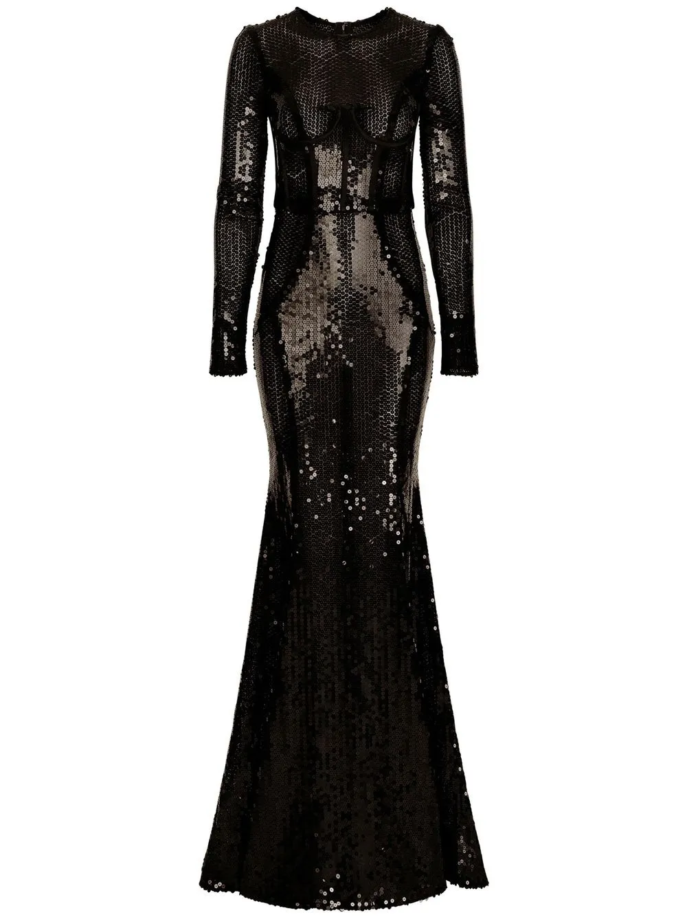 

Платье с пайетками DOLCE & GABBANA, черный
