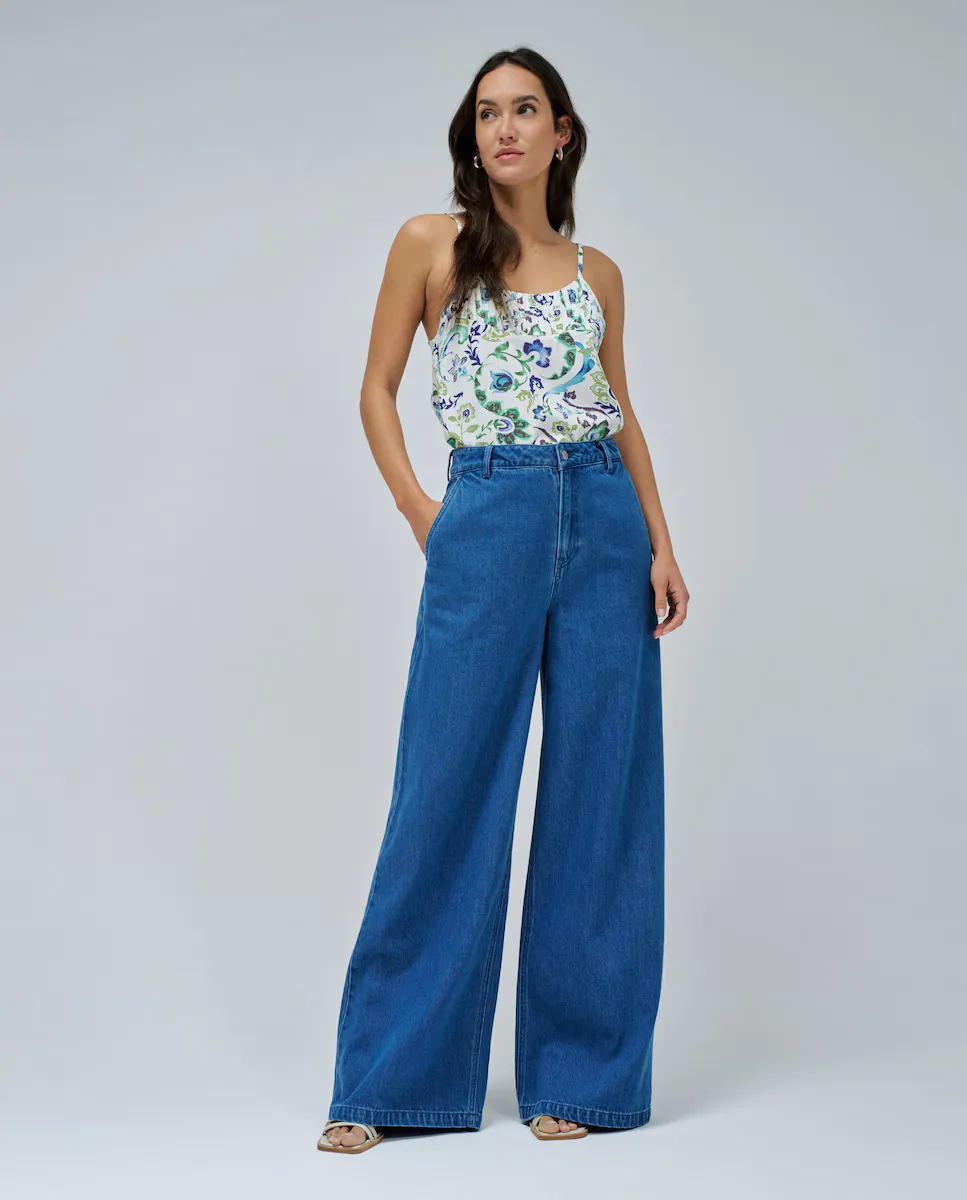 

Женские широкие брюки из легкого денима Salsa Jeans, синий