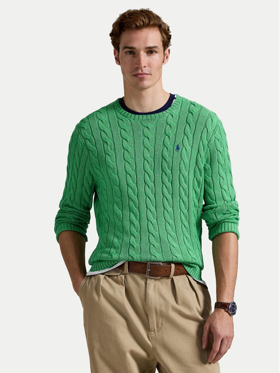 

Свитер regular fit 710775885523 Polo Ralph Lauren, зелёный