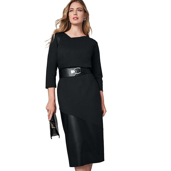 

Юбка миди смешанного кроя plus size Jessica London