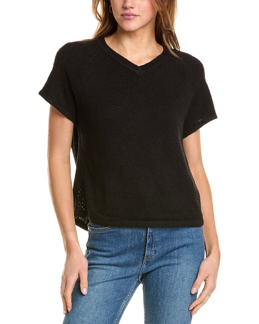 

Monrow Boucle Knit Свитер с V-образным вырезом, черный