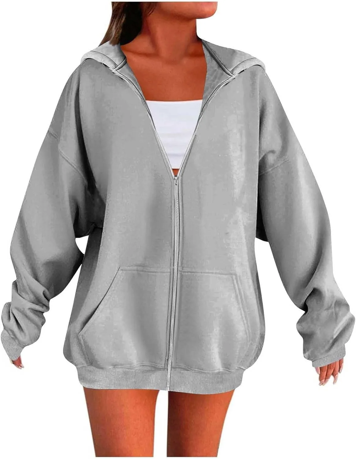 

Женская худи на молнии с длинным рукавом yaoeye