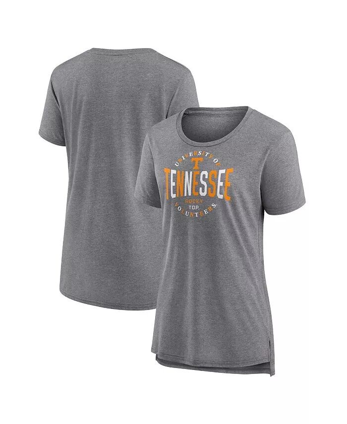

Женская серая футболка Tennessee Volunteers True Classics Break It Down Tri-Blend Fanatics