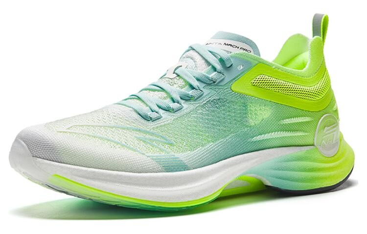 

Кроссовки мужские Mach Pro Running Shoes Low-top White/Blue/Green Anta