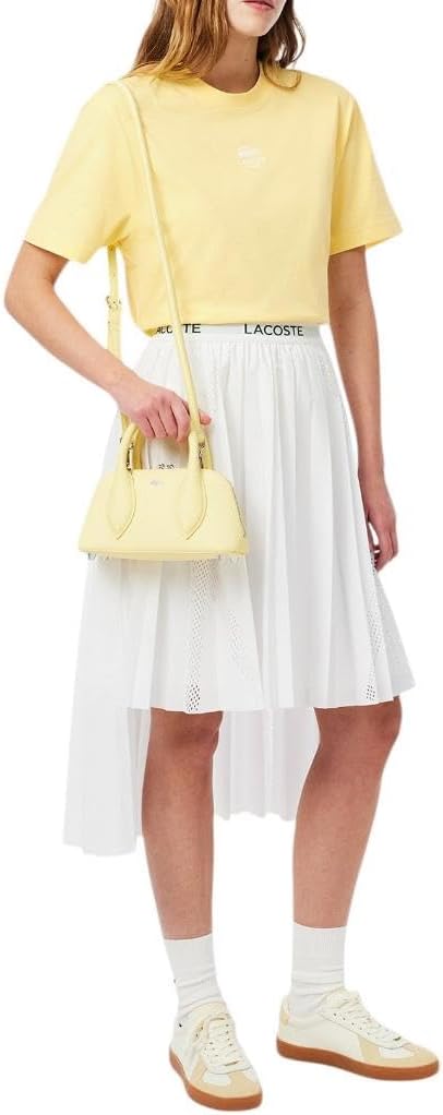 Мужская хлопковая футболка с логотипом Lacoste, Yellow — фото 4