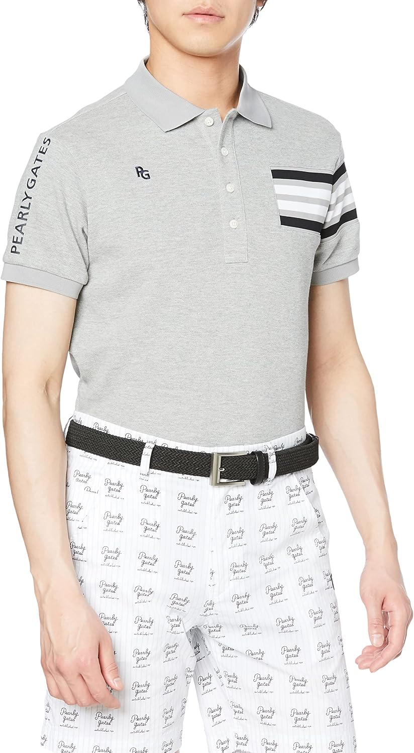 

Мужская поло-рубашка с коротким рукавом Parly Gates 053-3160411 (дышащая, базовая) / для гольфа Pearly Gates, серый