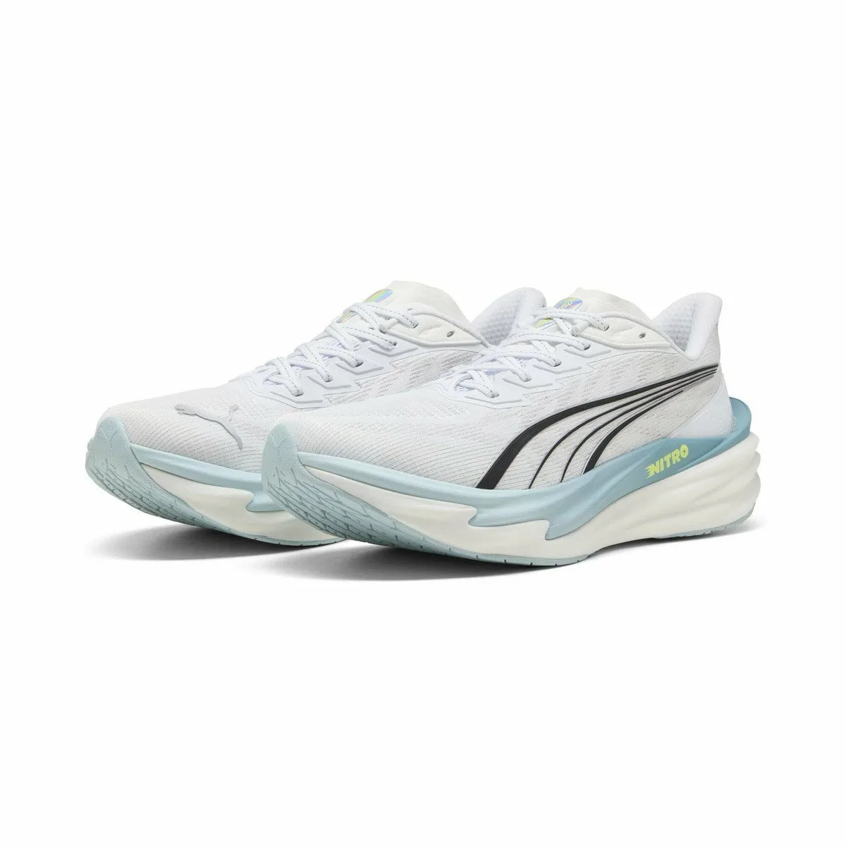 Мужские беговые кроссовки Deviate Nitro 4 PUMA, PUMA White-Fres — фото 2