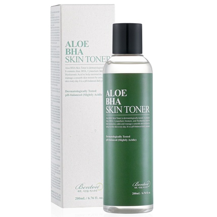 

Тоник для лица Aloe BHA Skin Toner 200 мл Тоник для чувствительной кожи с алоэ и BHA Benton