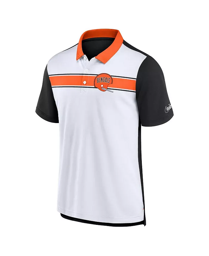 Мужская бело-черная поло Rewind Pique с логотипом Cincinnati Bengals Nike — фото 3