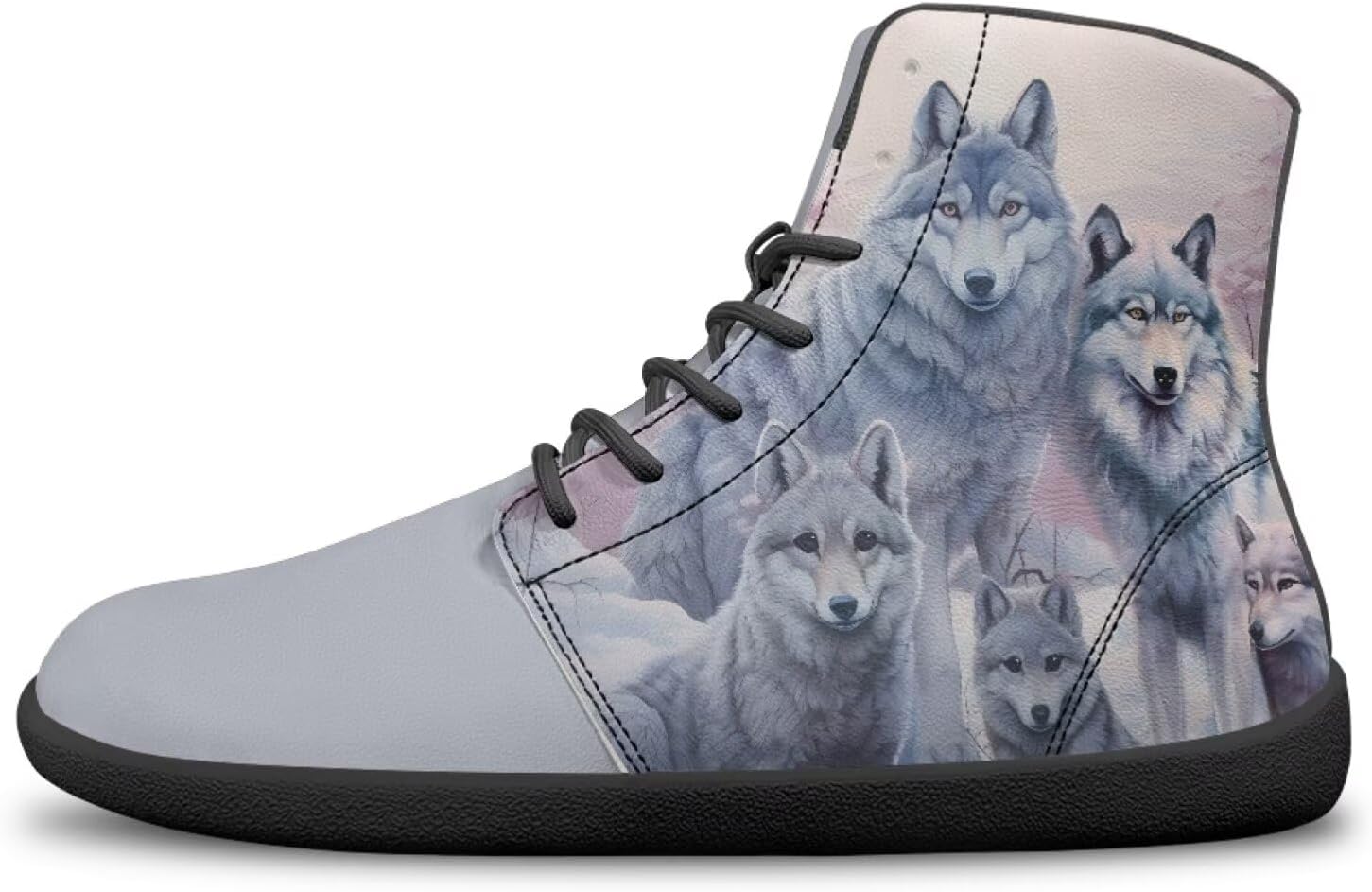 

Женские и мужские высокие кроссовки-босоножки на шнуровке с противоскользящей подошвой для ходьбы Bychecar, Wolf Snow