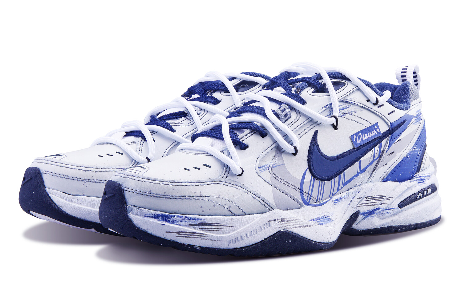 

Кроссовки Nike Air Monarch 4 Chunky Sneakers Unisex Low-top Blue/White, синий