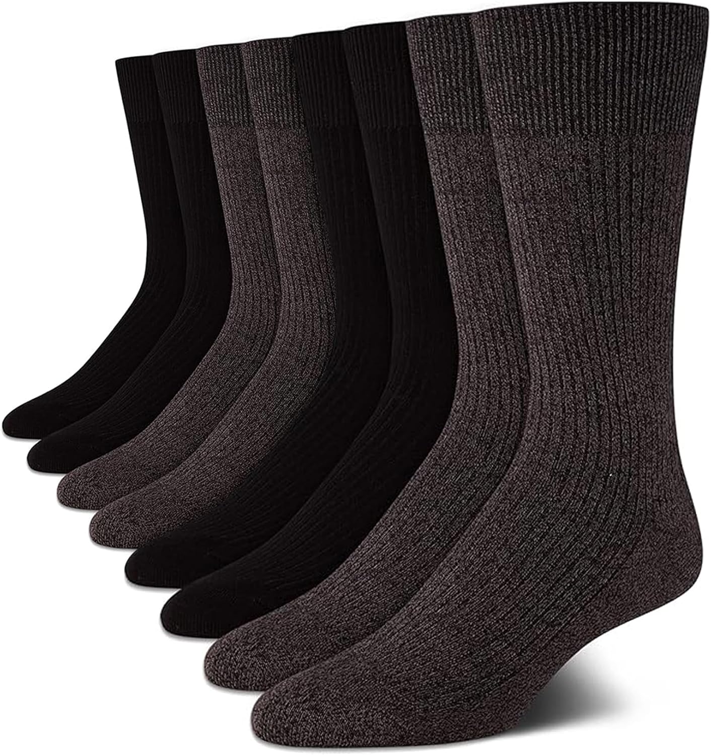 

Мужские носки Calvin Klein - 8 пар легких однотонных носков из хлопковой смеси (размер 7-12), Grey/Black