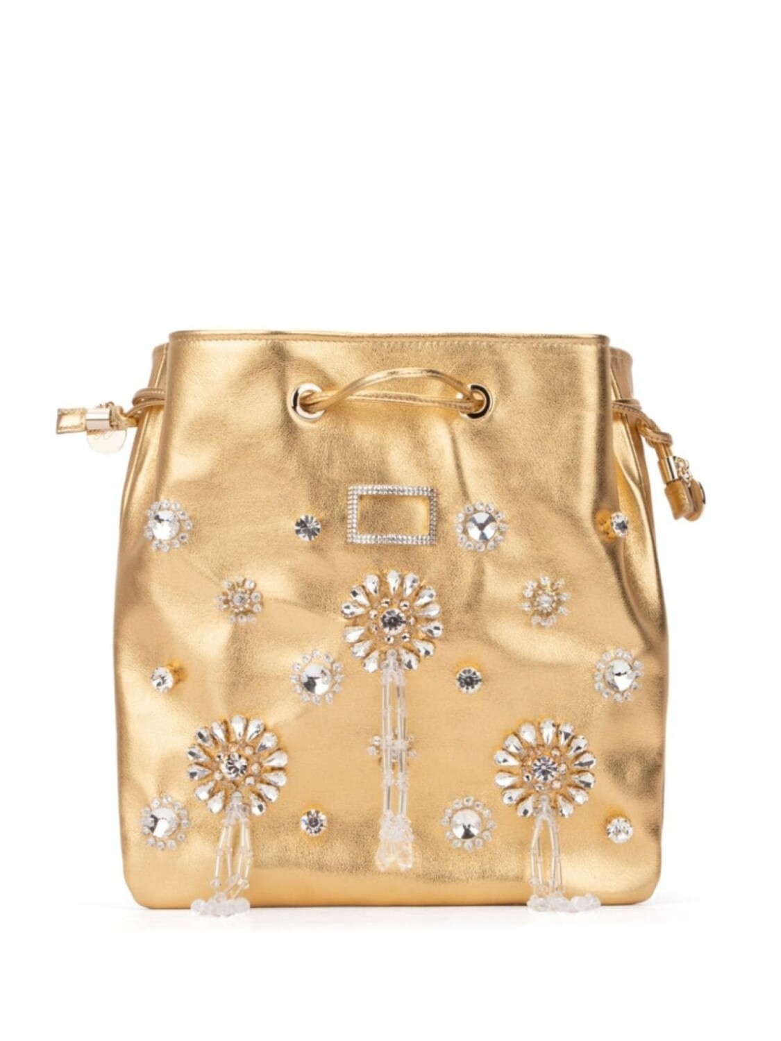 

Roger Vivier сумка-ведро, украшенная кристаллами, золотистый