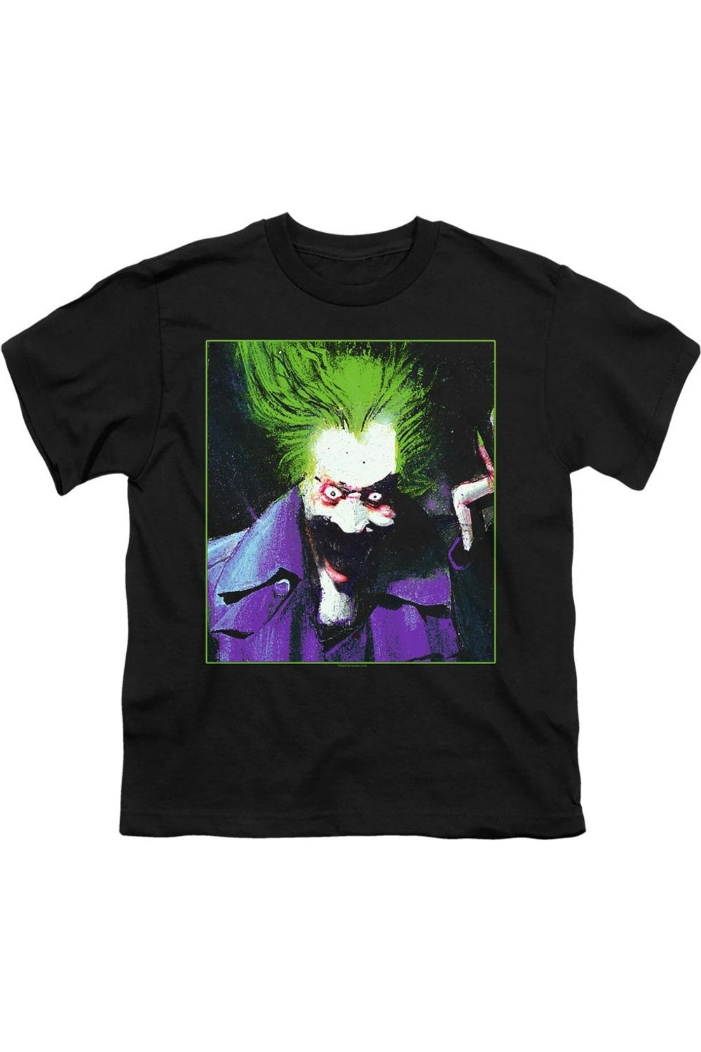 

Футболка с коротким рукавом Batman Arkham Asylum Joker для детей Gildan, черный