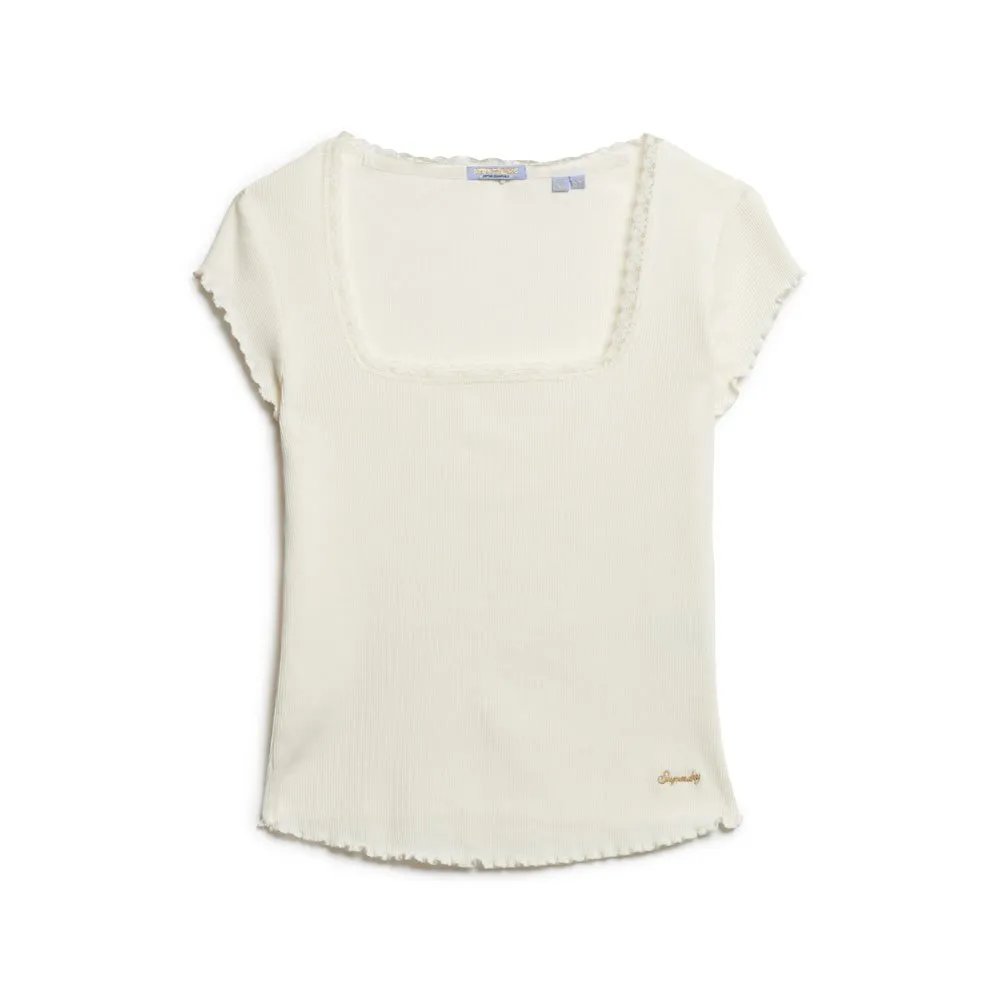 

Футболка Superdry Essential Square Neck, бежевый