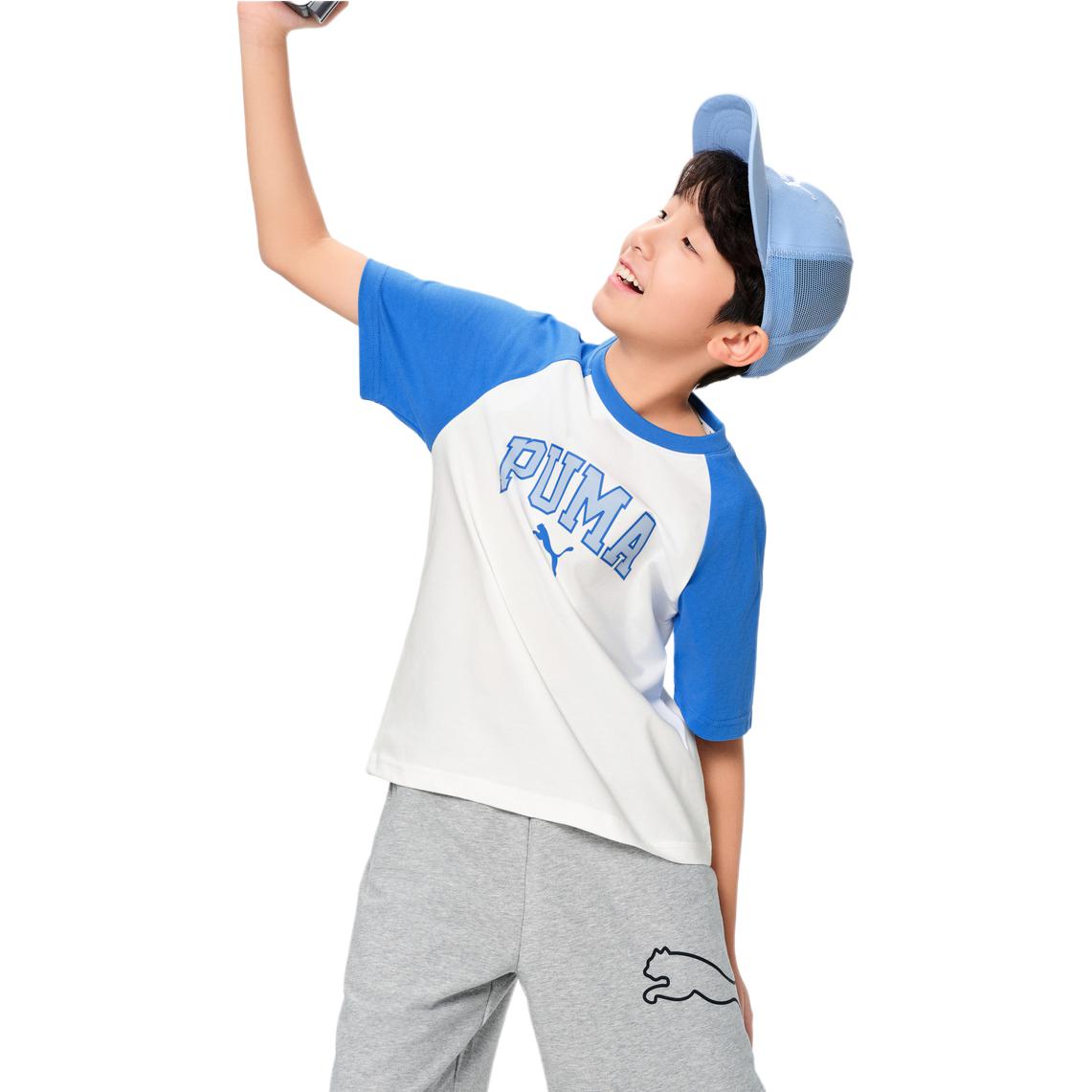 PUMA Футболка Sportstyle Series SS25 белый синий тон — фото 3