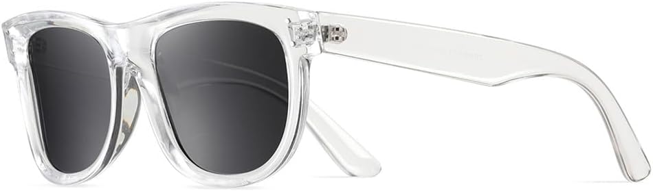 

Женские солнцезащитные очки с изогнутой формой, модные солнцезащитные очки в винтажном стиле для походов и путешествий, защита от УФ-излучения UV400 KTUCN, C3 Transparent