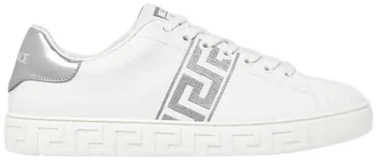 

Кроссовки Versace Embroidered Greca Sneaker 'White Silver Palladium', белый