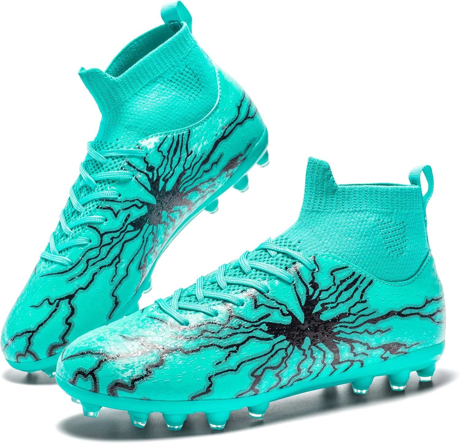 

Футбольные бутсы для мужчин и женщин, высокие кроссовки с шипами для молодежи, больших мальчиков, легкие профессиональные тренировочные кроссовки для игры на газоне и на открытом воздухе Hrjr, синий