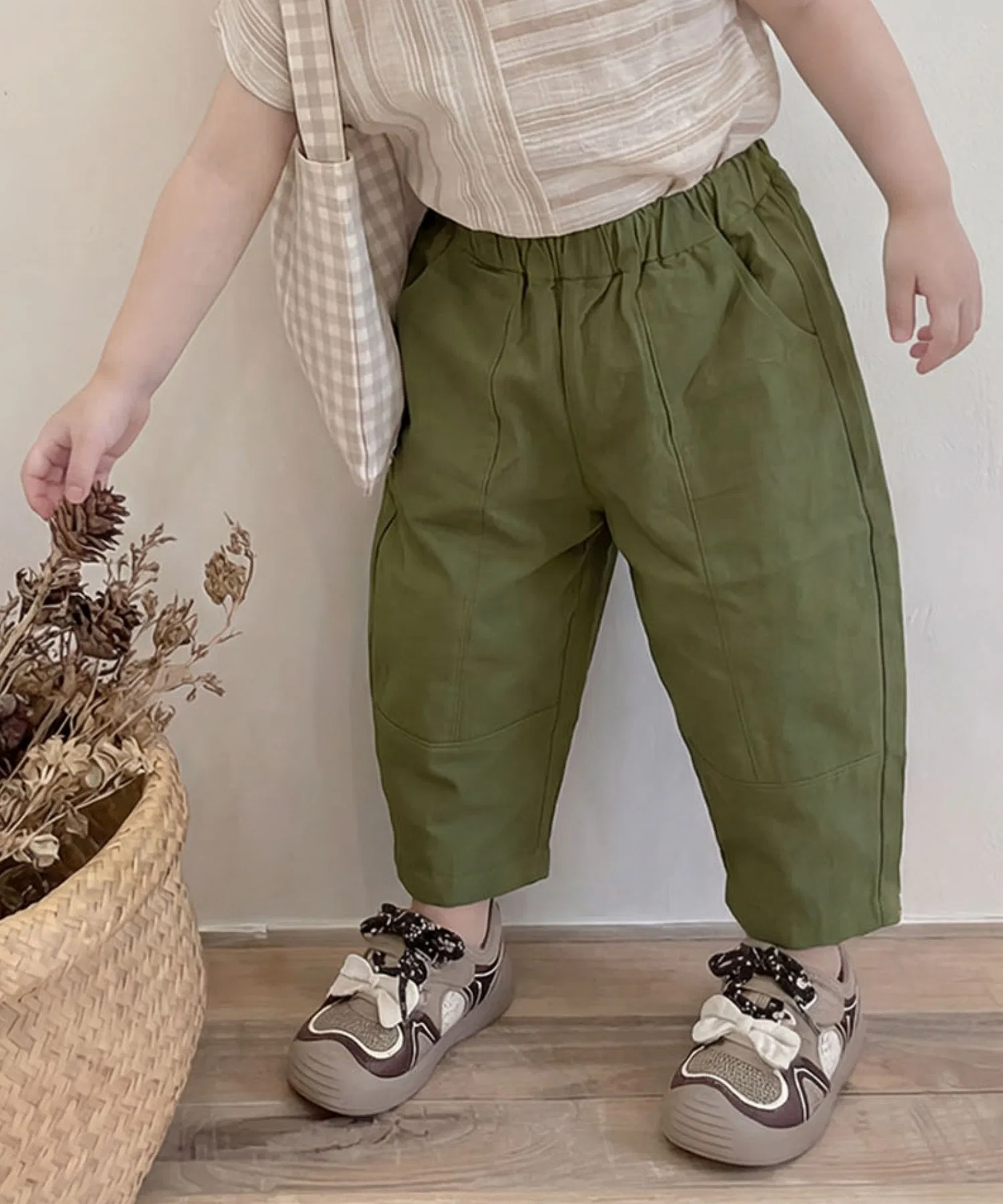 【aimoha-KIDS-】Детская одежда - Брюки-чиносы карго с цветовыми блоками