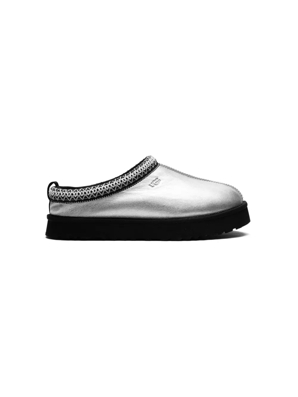 Слиперы Tazz с эффектом металлик Ugg Kids, серебро — фото 2