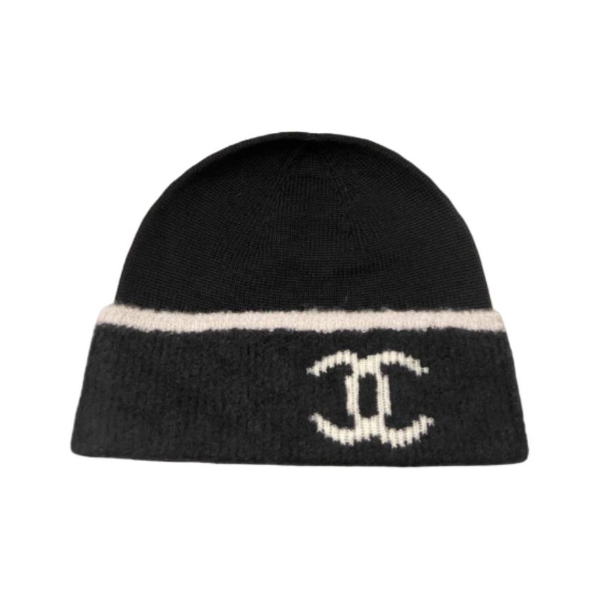 

CHANEL Шерстяная унисекс-бини черная, Black