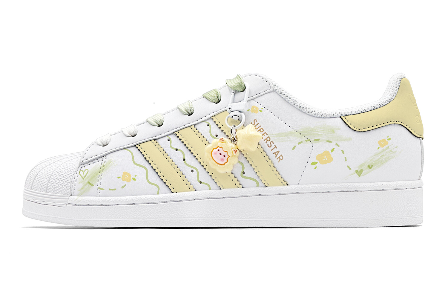Кроссовки adidas originals Superstar Skateboarding Shoes Unisex Low-top Green, желтый — фото 2
