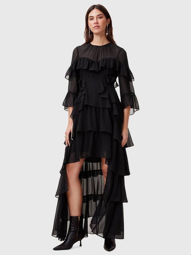 

Макси-платье с рюшами от nat AllSaints, черный