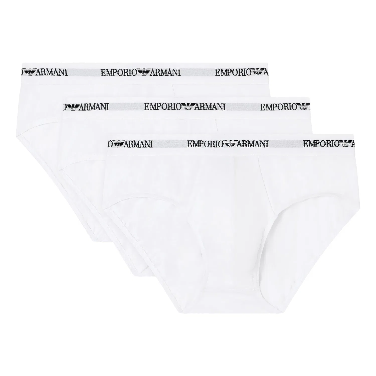 Слипы, 3 штуки, Emporio Armani, белый