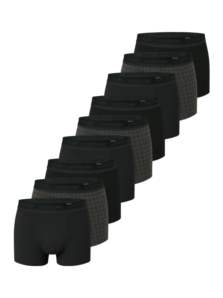 

UNCOVER BY SCHIESSER Хлопковые шорты/брюки в стиле ретро, черные