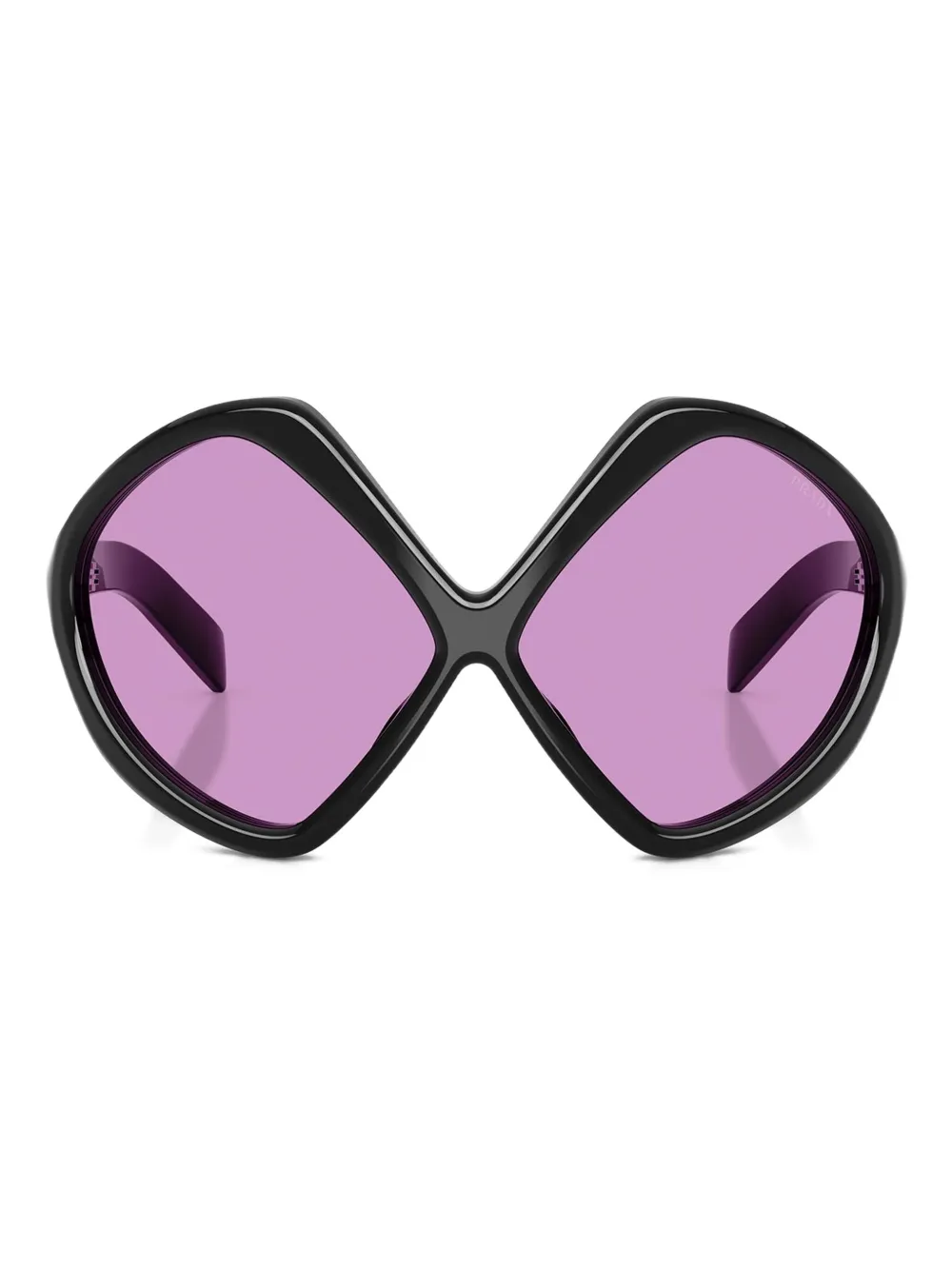 

Солнцезащитные очки в массивной оправе Prada Eyewear, черный