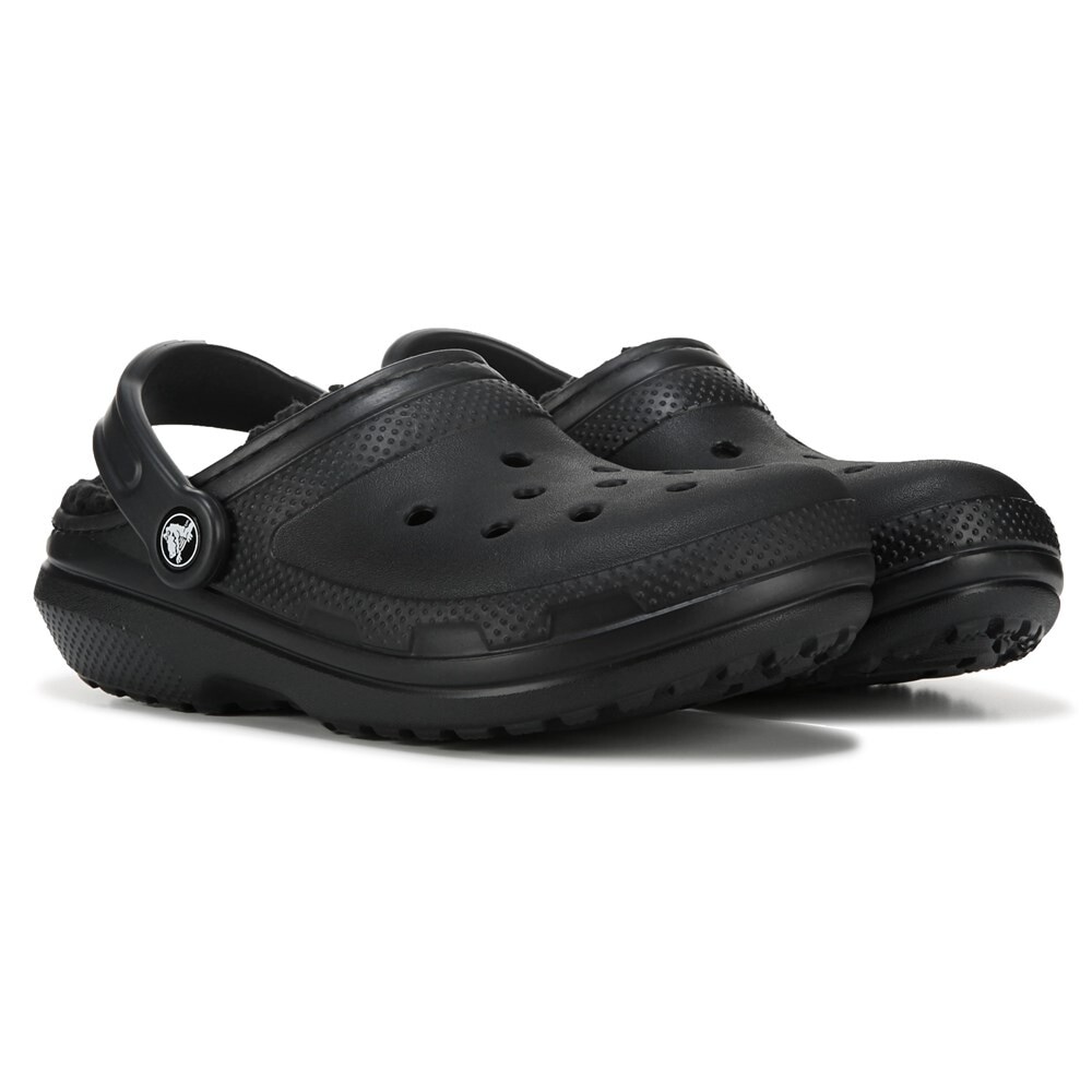 

Женские классические сабо с пушистой подкладкой Crocs, черный