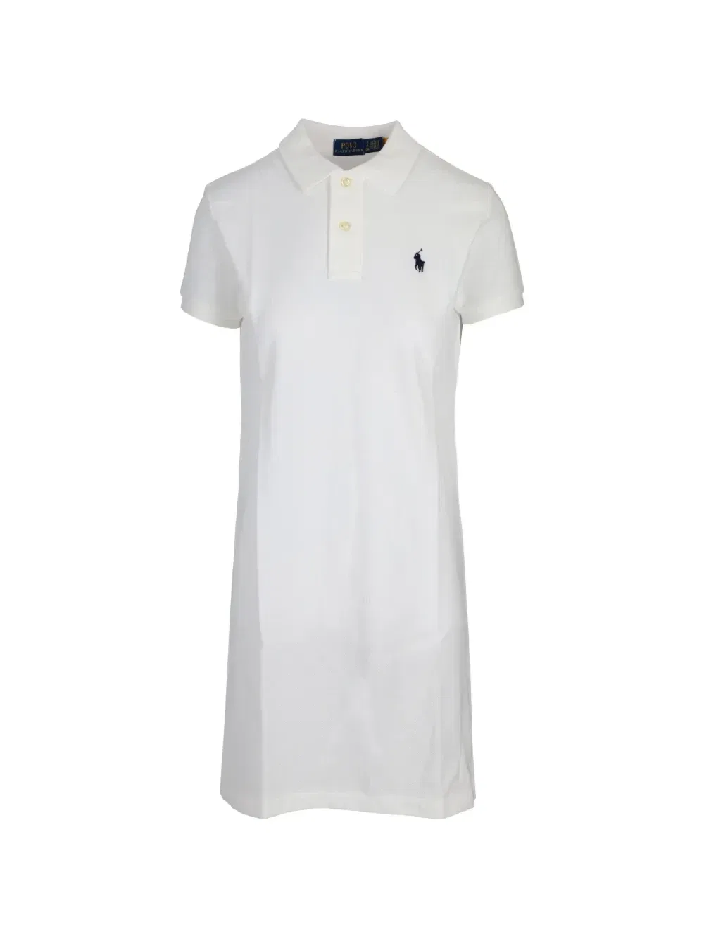 Хлопковое сетчатое мини-платье POLO RALPH LAUREN, белый