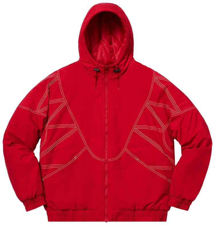 

Куртка Supreme Zig Zag Stitch Puffy Jacket 'Red', красный