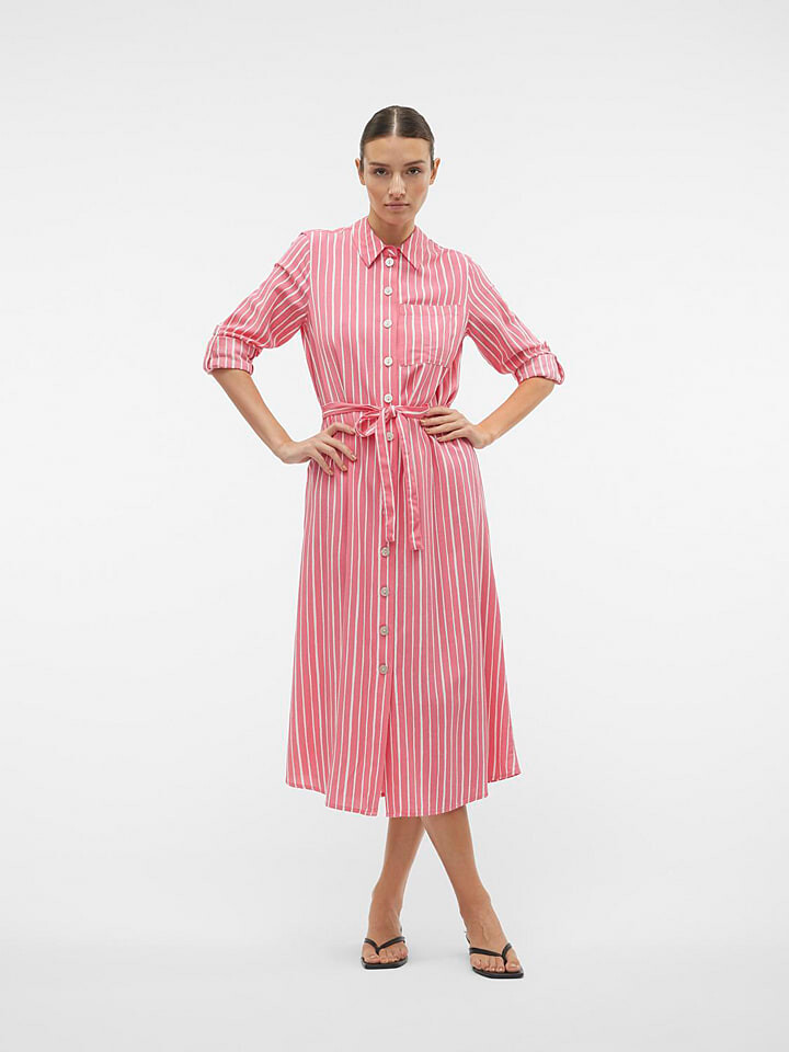 

Длинное платье Vero Moda Ilisa, цвет pink/weiß