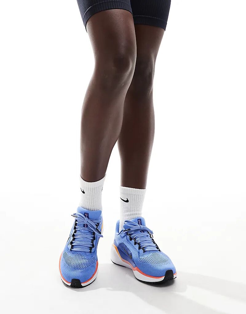 Кроссовки Air Zoom Pegasus 41 синего и оранжевого цветов Nike Running — фото 4