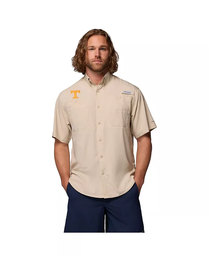 

Мужская бежевая рубашка Tennessee Volunteers Tamiami Omni-Shade на пуговицах Columbia