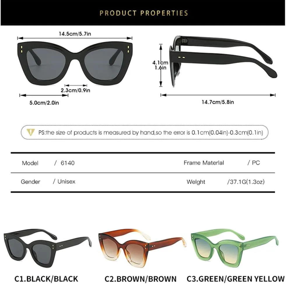 

Винтажные женские солнцезащитные очки 2027 года для женщин и мужчин, модные солнцезащитные очки с заклепками, крупная оправа, конфетные цвета MTZJH, Orange Black