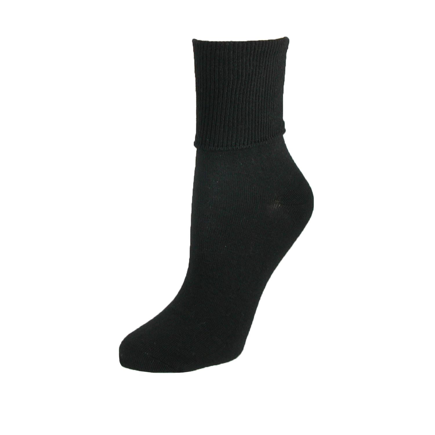 

Женские хлопковые носки с отворотом большого размера Jefferies Socks, черный