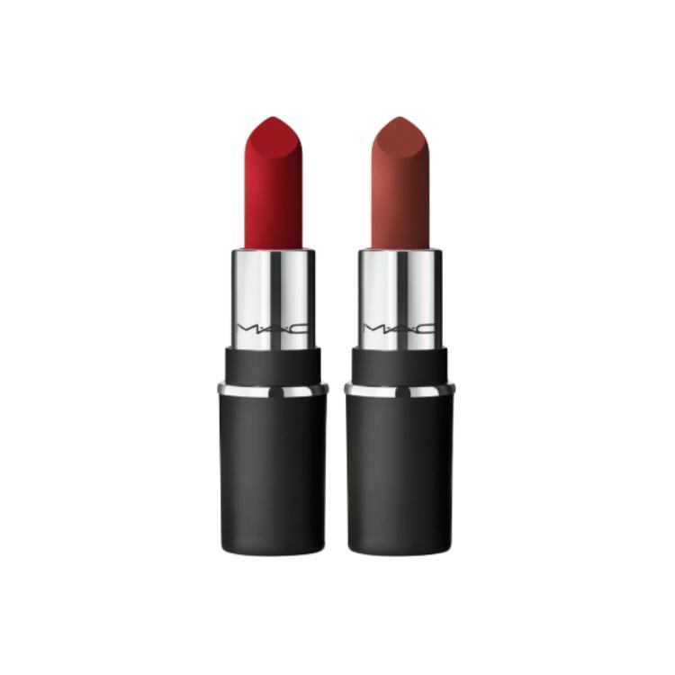 Губные помады MAC MACXimal Lipstick Mini: #691 Ruby Woo + #669 WarmTeddy, 1,7 г х 2