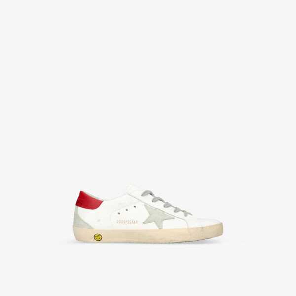 

Кожаные низкие кроссовки Superstar со звездами, 6–9 лет Golden Goose, белый